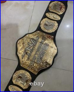 TNA Wrestling Heavyweight Championship Belt Replica Gold Plated 4mm Zinc Gold