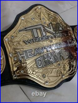 TNA Wrestling Heavyweight Championship Belt Replica Gold Plated 4mm Zinc Gold