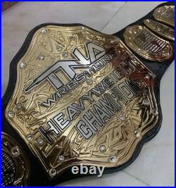 TNA Wrestling Heavyweight Championship Belt Replica Gold Plated 4mm Zinc Gold