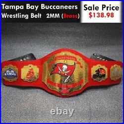 Tampa Bay Buccaneers Championship Belt Replica Title 2MM Brass Adult Size