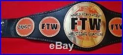 Taz Ftw Heavyweight Championship Belt In Brass Plates & Real Leather Free P&p