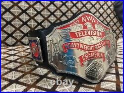 Television HeavyWeight Wrestling Championship Belt Replica Black Leather