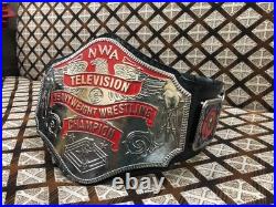 Television HeavyWeight Wrestling Championship Belt Replica Black Leather