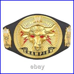 The Rock Brahma Bull Championship Title Leather Belt