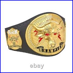 The Rock Brahma Bull Championship Title Leather Belt