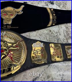 The Rock Brahma Bull Wrestling Championship Replica Title Belt 4mm Brass Adult