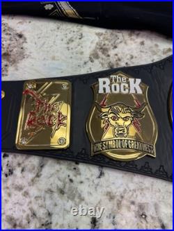 The Rock Brahma Bull Wrestling Championship Replica Title Belt 4mm Brass Adult
