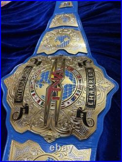 Tna International Championship Belt, 4mm zinc, Real Leather Strap, Dual Plated