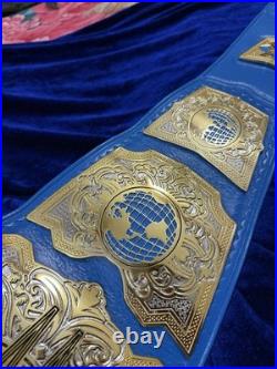 Tna International Championship Belt, 4mm zinc, Real Leather Strap, Dual Plated
