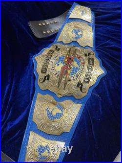 Tna International Championship Belt, 4mm zinc, Real Leather Strap, Dual Plated