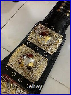 Tna Midwest Heavyweight Championship belt, 4mm Zinc, Dual Plated, Real Leather