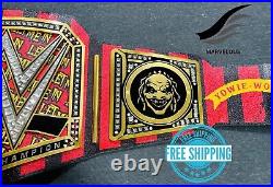 Tribute To Bray Wyatt The Fiend Let Me In Custom Championship Print Leather Belt