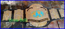 USWA Unified World Heavyweight Wrestling Championship belt Gold Plated