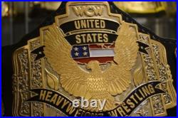 United State Heavyweight Championship Wrestling Replica Belt Real Leather