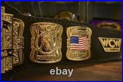 United State Heavyweight Championship Wrestling Replica Belt Real Leather
