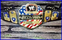 United States Championship Title Belt Replica 2MM Brass Adult Size Black 2014