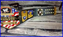 United States Championship Title Belt Replica 2MM Brass Adult Size Black 2014