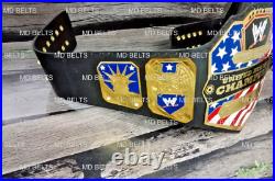 United States Championship Title Belt Replica 2MM Brass Adult Size Black 2014