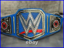 Universal Championship Replica Title Belt Blue 2mm Brass Belt Adult Size Belt