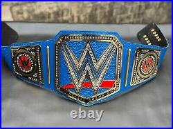Universal Championship Replica Title Belt Blue 2mm Brass Belt Adult Size Belt