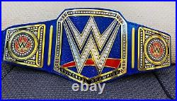 Universal Championship Replica Title Belt Blue Brass 4MM Brass Adult Size