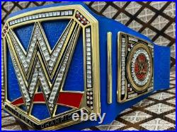 Universal Heavy Weight Championship Replica Title Belt Blue Adult Size 4mm Zinc