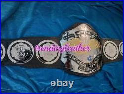 Universal Heavyweight Championship Leather Belt 2MM Brass Metal Plates