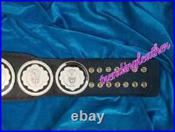 Universal Heavyweight Championship Leather Belt 2MM Brass Metal Plates