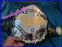 Universal Heavyweight Championship Leather Belt 4MM Brass Metal Plates