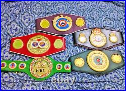 WBC, IBF, IBO, WBO, WBA Set of All boxing Championship Title Belts Adult Size 3D