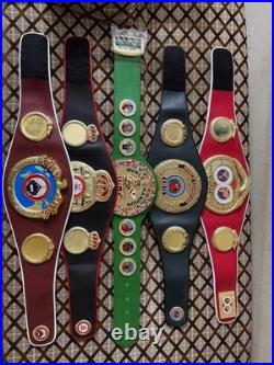 WBC, IBF, IBO, WBO, WBA Set of All boxing Championship Title Belts Adult Size 3D