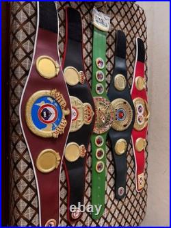 WBC, IBF, IBO, WBO, WBA Set of All boxing Championship Title Belts Adult Size 3D