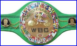 WBC Jeff Championship Boxing Belt Replica 3D Center Plate Genuine Leather Adult