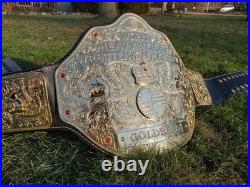 WCW Big Gold Heavyweight Championship Title Belt Replica Adult Size Brass Plates