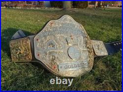 WCW Big Gold Heavyweight Championship Title Belt Replica Adult Size Brass Plates