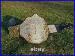 WCW Big Gold Heavyweight Championship Title Belt Replica Adult Size Brass Plates