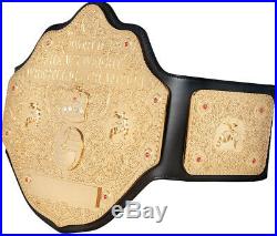 WCW Heavyweight Championship Replica Title Belt Big Gold Leather Premium Look
