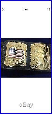 WCW United States Heavyweight Championship Belt 4mm Zinc Gold Plated