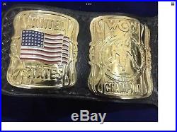 WCW United States Heavyweight Championship Belt 4mm Zinc Gold Plated