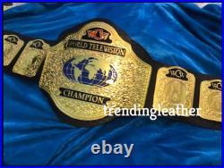 WCW World TELEVISION Wrestling Championship Belt 4mm Zinc plates Adult Size