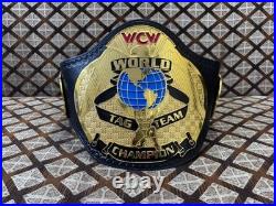 WCW World Tag Team Championship Belt Replica Adult Size 4mm Brass/Leather