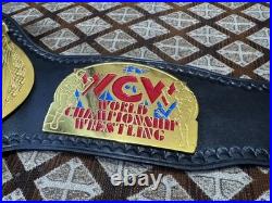WCW World Tag Team Championship Belt Replica Adult Size 4mm Brass/Leather
