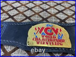 WCW World Tag Team Championship Belt Replica Adult Size 4mm Brass/Leather