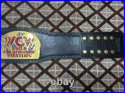 WCW World Tag Team Championship Belt Replica Adult Size 4mm Brass/Leather