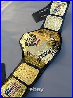 WCW united states Heavyweight Championship Belt Replica, 4mm Zinc Plates, adult