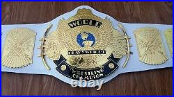 WHITE WWF Classic Gold Winged Eagle Championship Belt Adult Size. 2mm