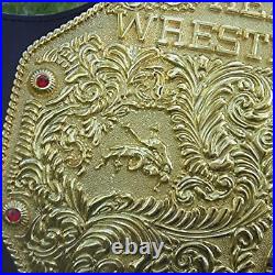 WORLD HEAVYWEIGHT BIG GOLD CHAMPIONSHIP REPLICA BELT 2MM/4mm BRASS ADULT SIZE