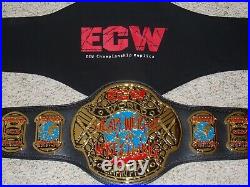 WWE AUTHENTIC ECW WORLD CHAMPIONSHIP 5 MM METAL ADULT REPLICA WRESTLING BELT rvd
