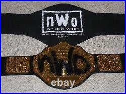 WWE AUTHENTIC nWo WORLD HEAVYWEIGHT CHAMPIONSHIP WCW REPLICA METAL TITLE BELT