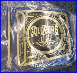 WWE Blue Universal Heavyweight Champion Title Belt Goldberg Autograph PSA JSA